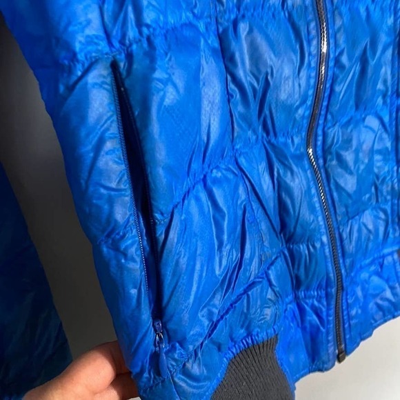 Athleta Blue Down Puffer Jacket Size XXS - Picture 5 of 9